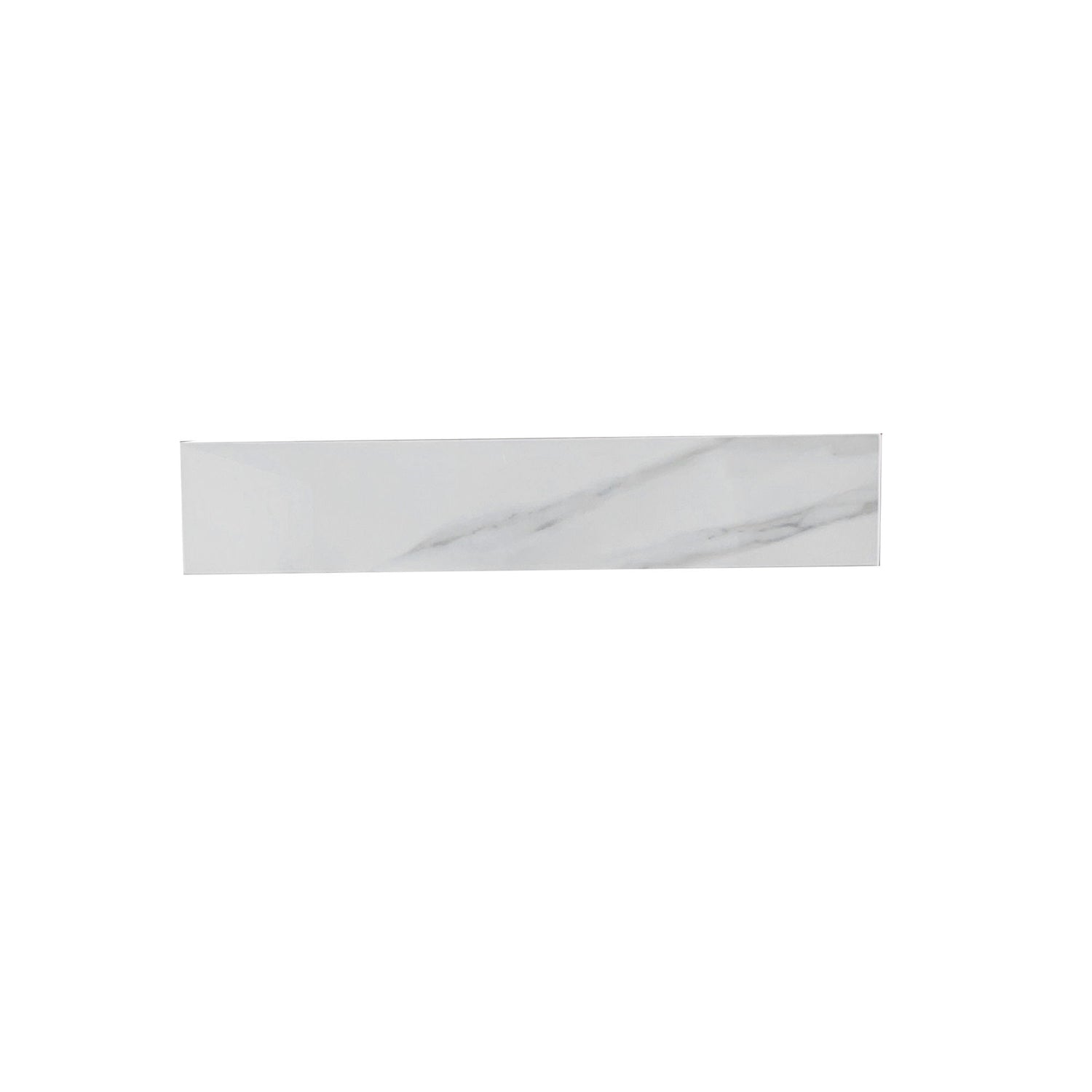 Sintered Stone Bathroom Vanity Top With 4&quot; Backsplash And 22&quot; Sidesplash - Carrara White