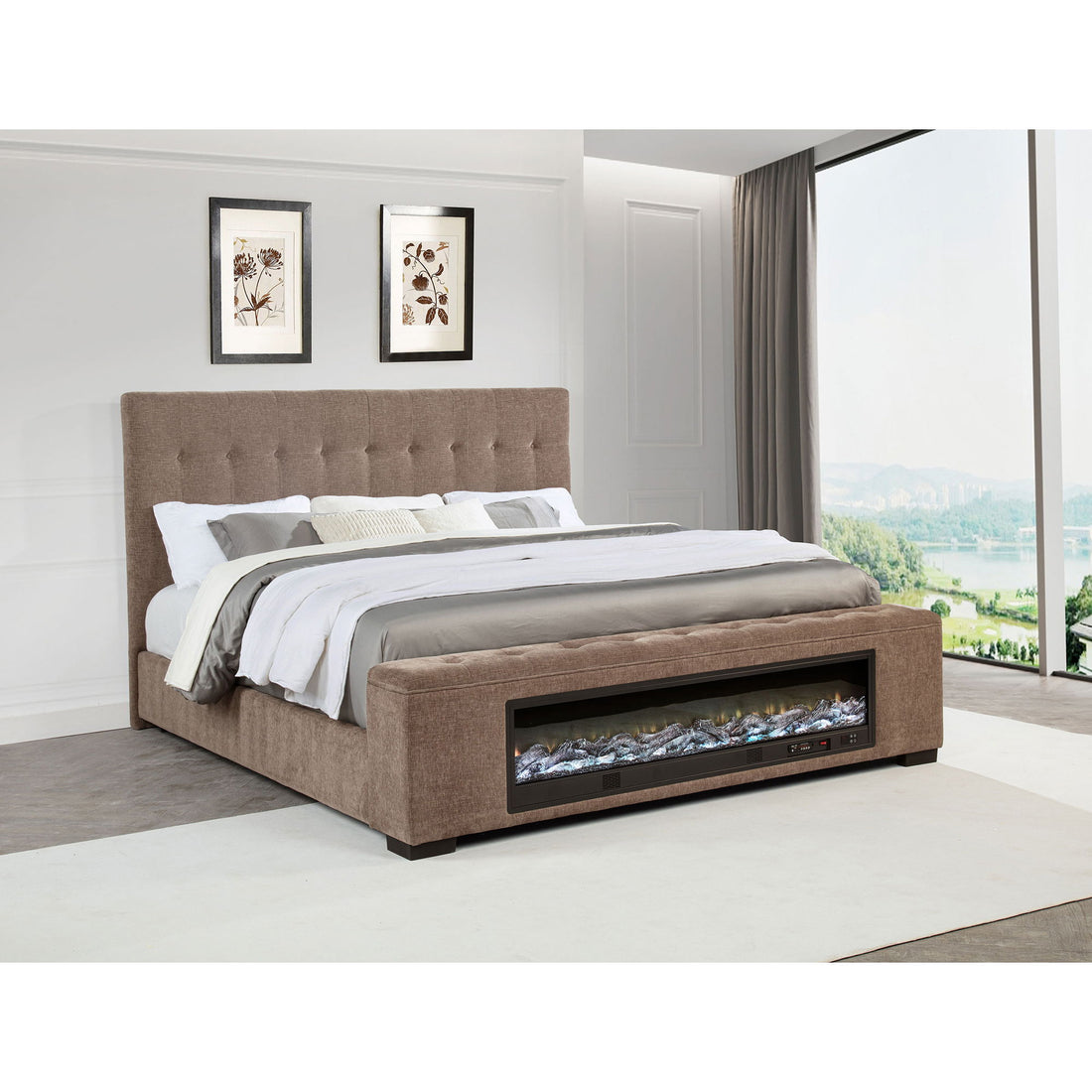 Crombie - Bed With Visual Flame Feature