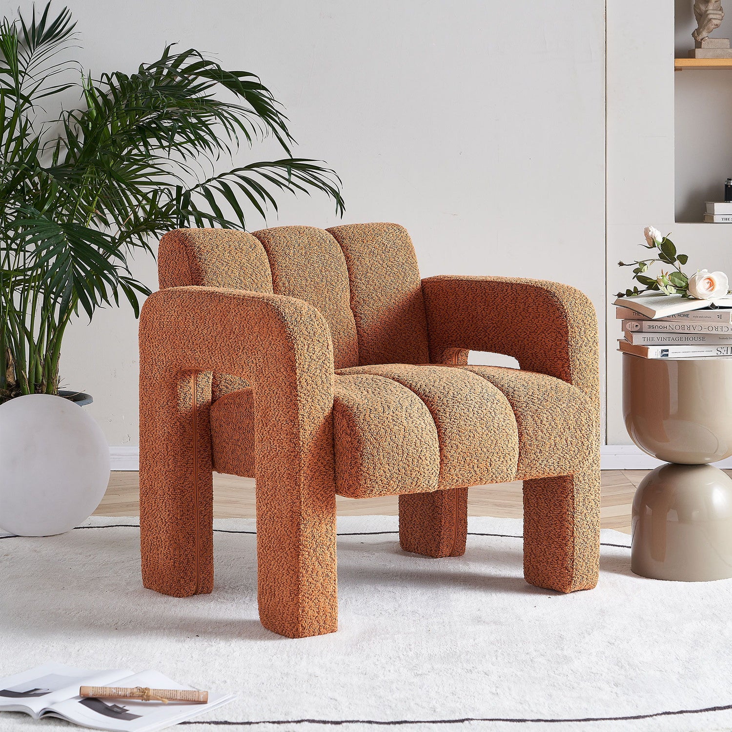 31.10&quot; Boucle Upholstered Accent Chair