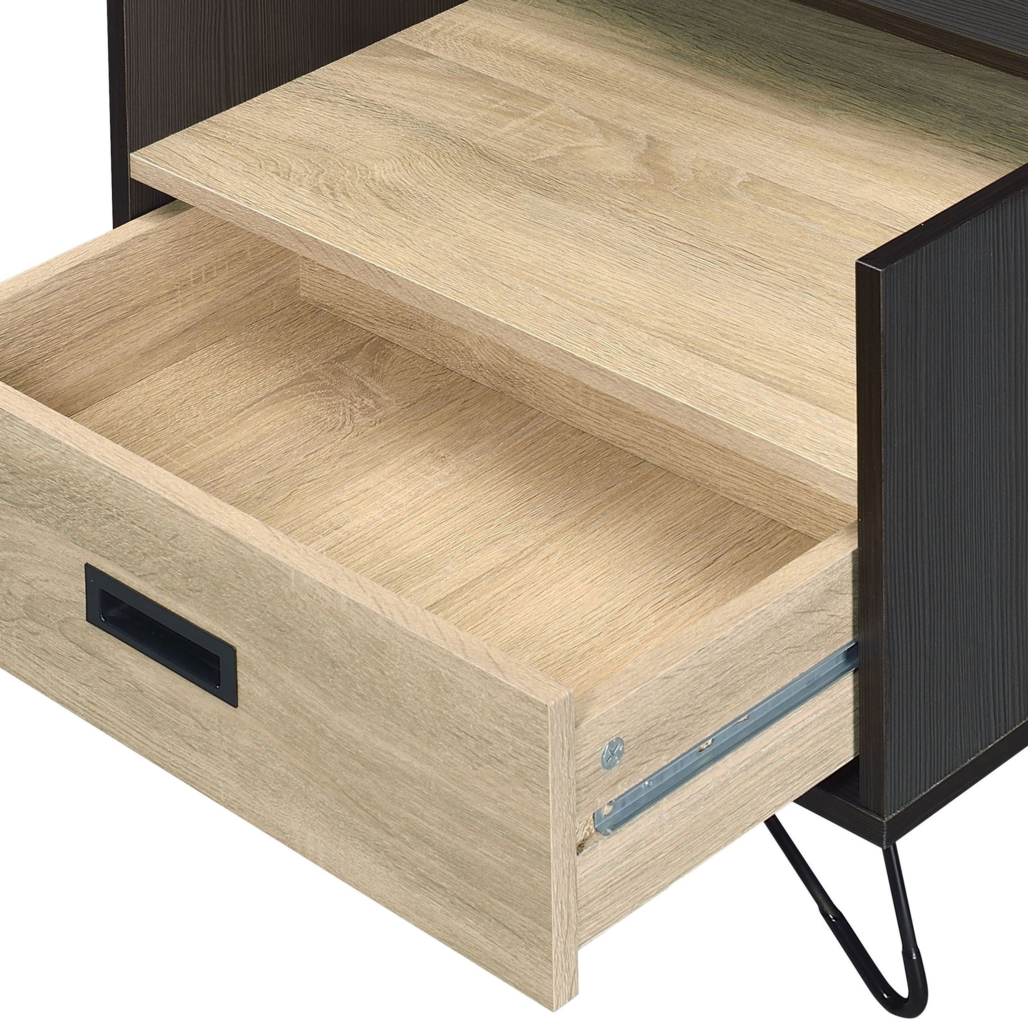 Melkree - Accent Table With Display &amp; Utility Function - Black