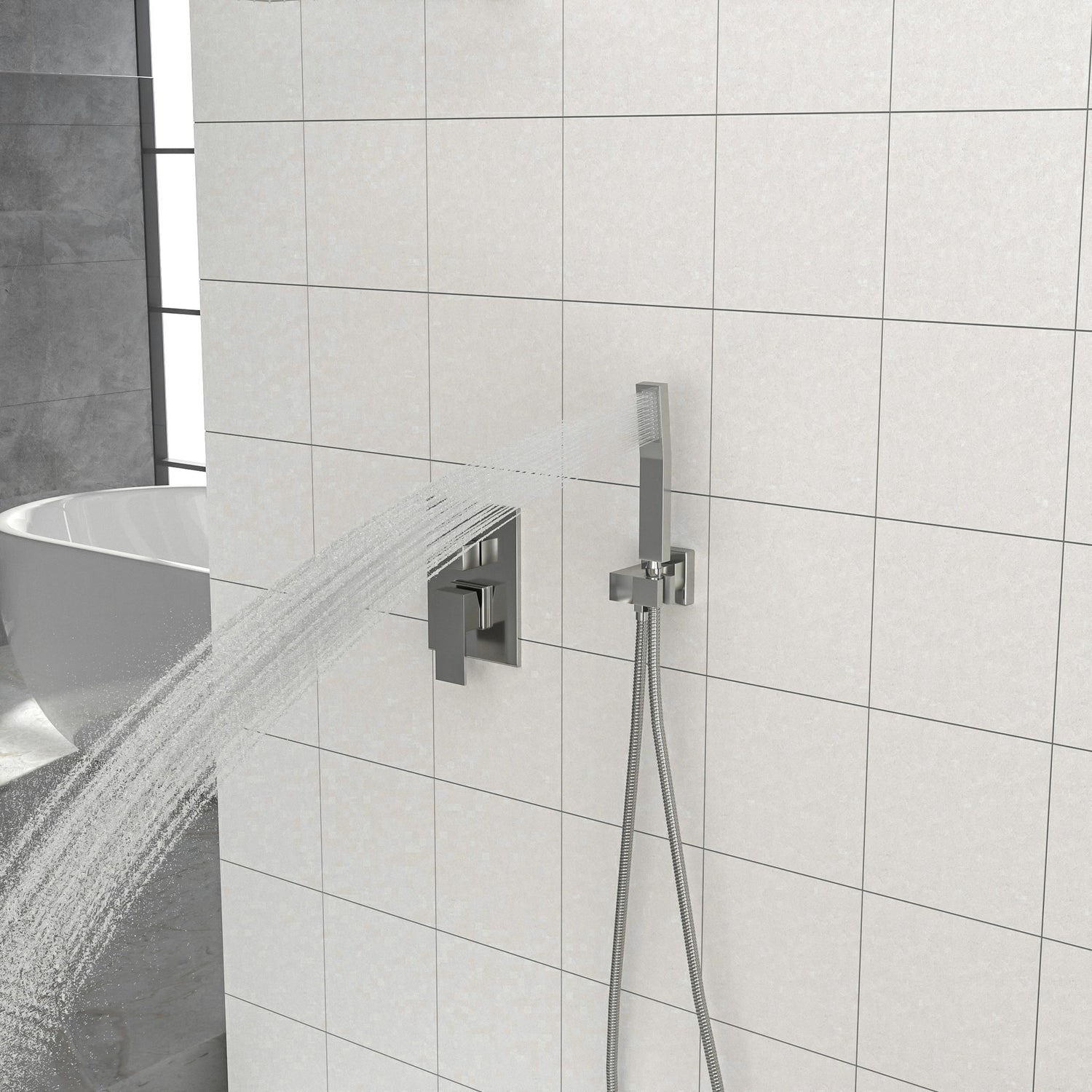 Dual Shower Head 10&quot; Wall Mounted Square Shower System