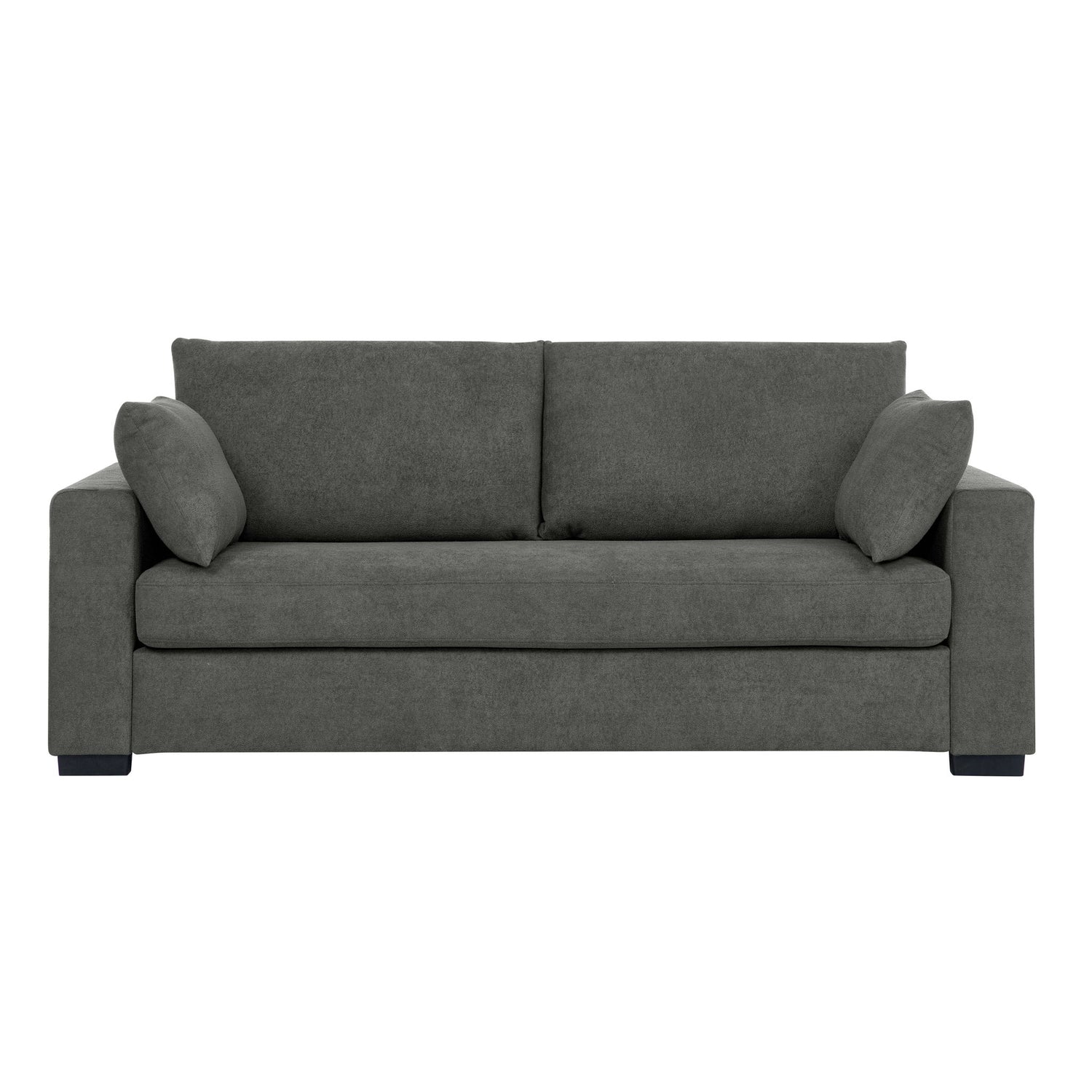 Upholstered Sofa With Toss Pillows - Dark Gray
