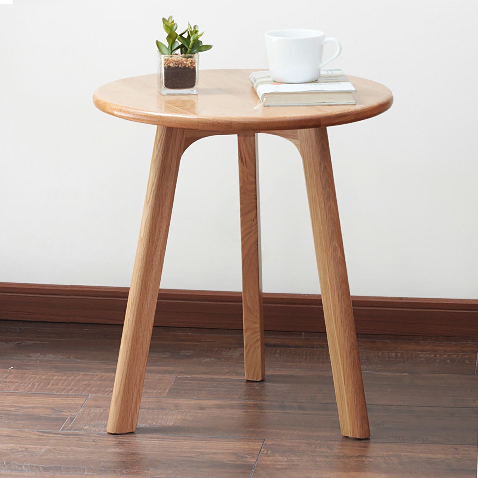 Round Small End Table, Side Table For Bedroom &amp; Balcony