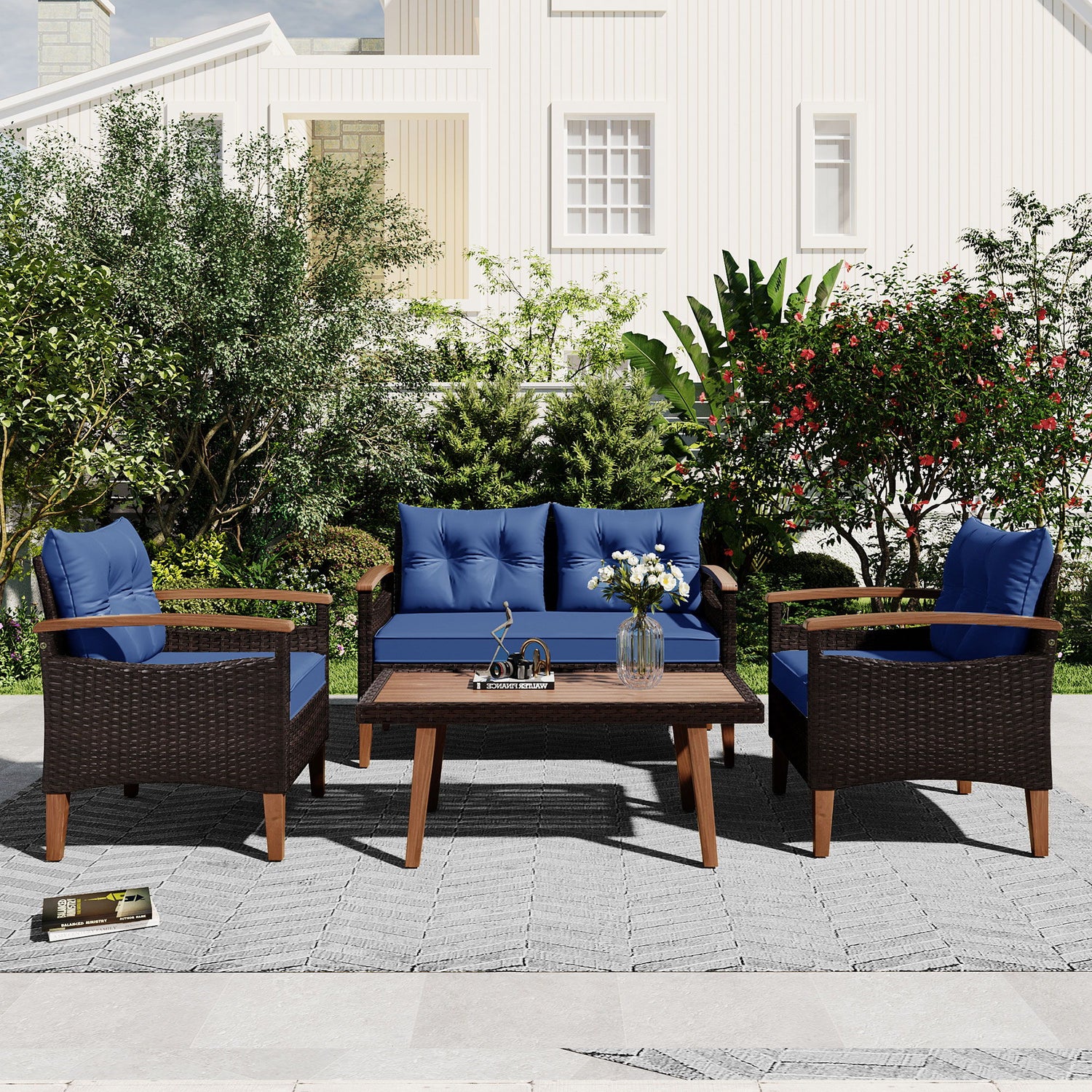 4 Piece Garden Furniture, Patio Seating Set