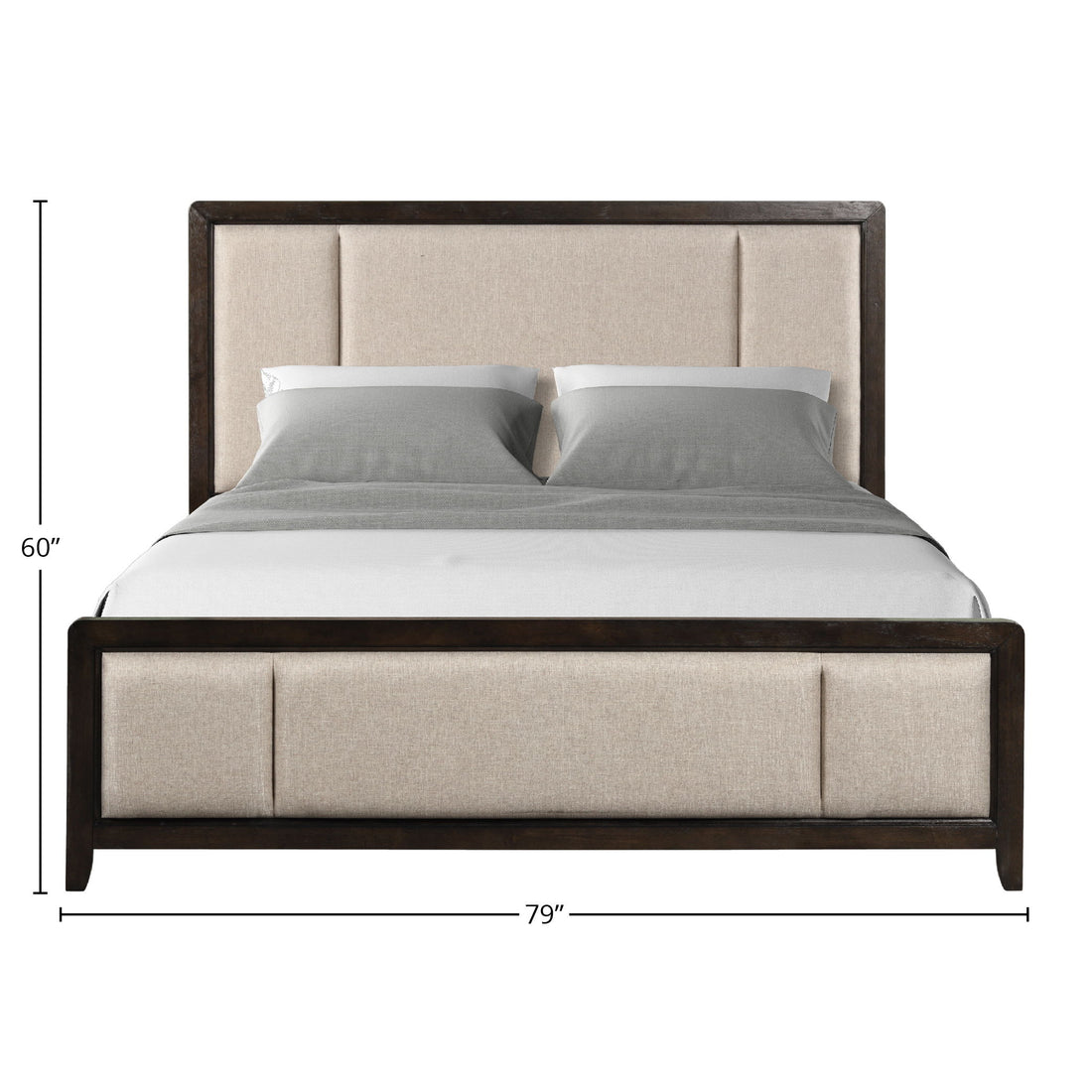 Upholstered Headboard &amp; Footboard With Traditional Styling Bed