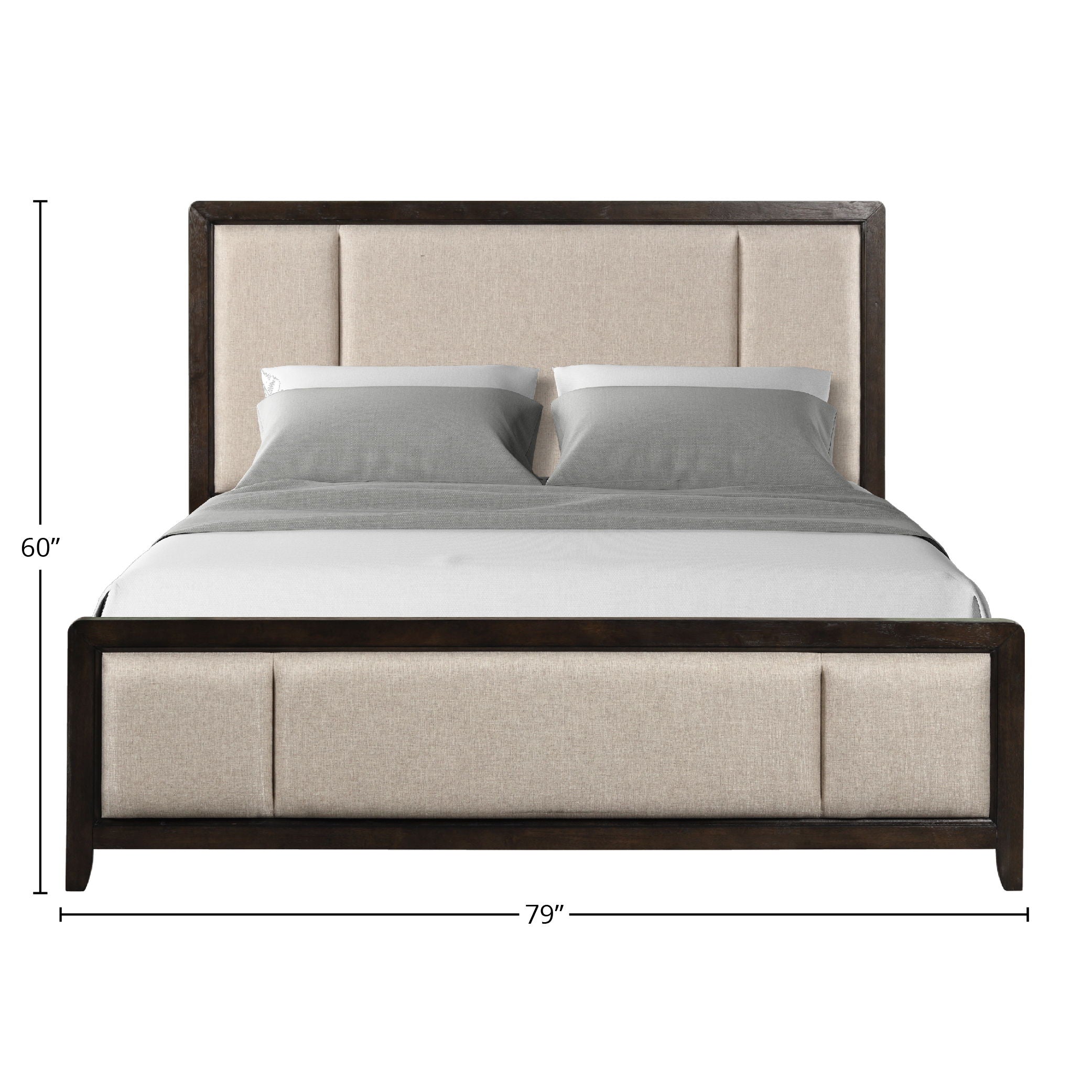 Upholstered Headboard &amp; Footboard With Traditional Styling Bed