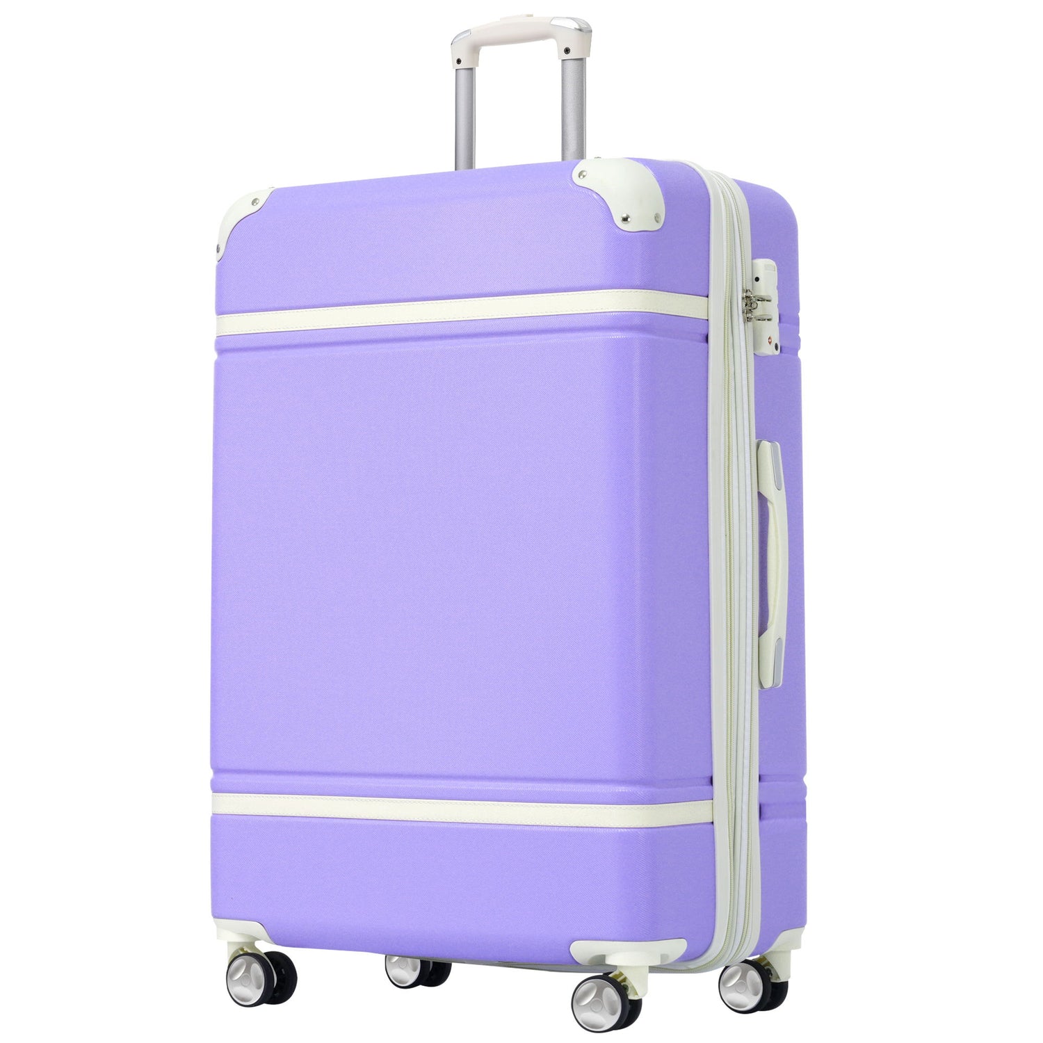 Hardshell Luggage With Tsa Lock, 28&quot; Expandable Lightweight Suitcase With Spinner Wheels, Single Vintage Luggage