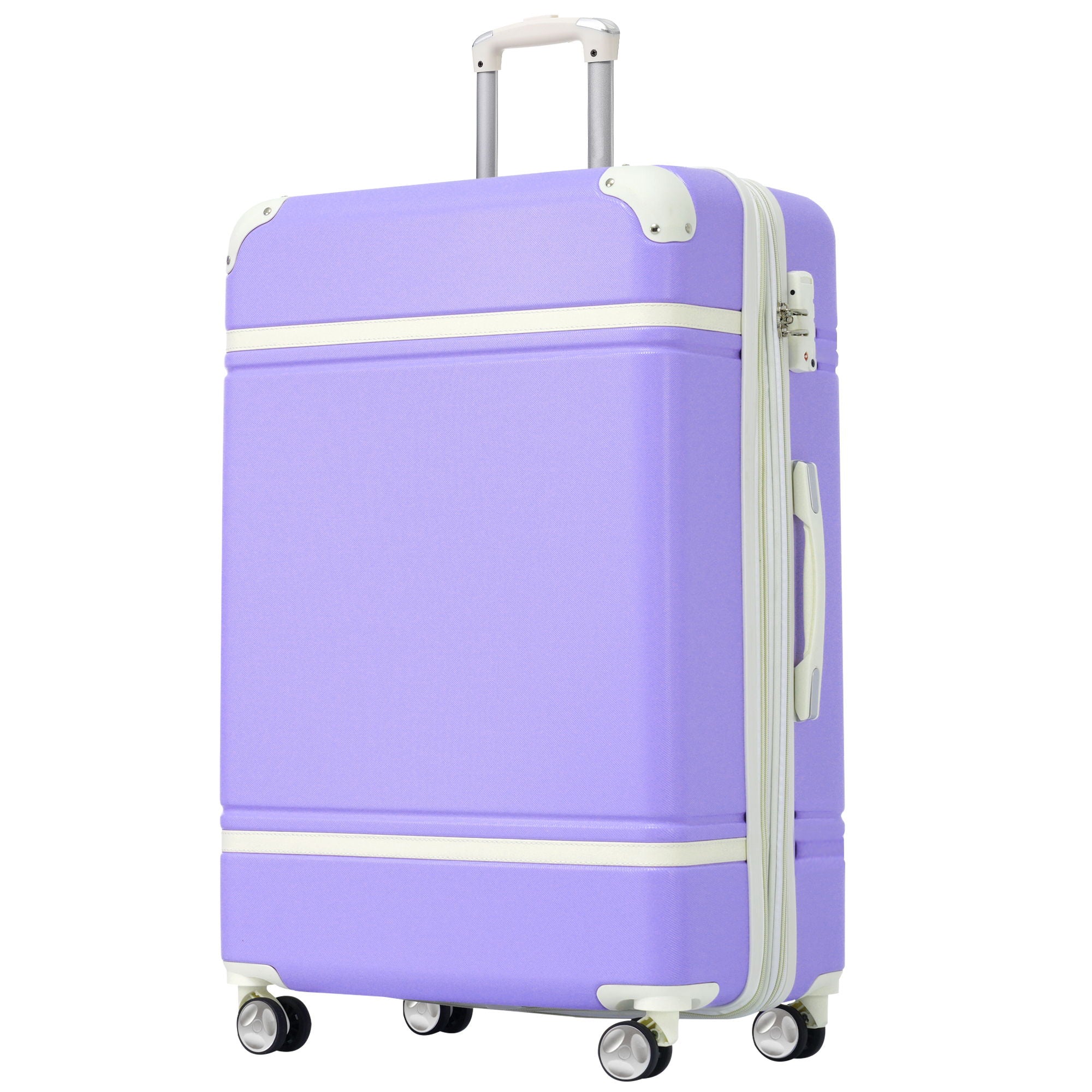 Hardshell Luggage With Tsa Lock, 28&quot; Expandable Lightweight Suitcase With Spinner Wheels, Single Vintage Luggage