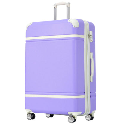Hardshell Luggage With Tsa Lock, 28&quot; Expandable Lightweight Suitcase With Spinner Wheels, Single Vintage Luggage