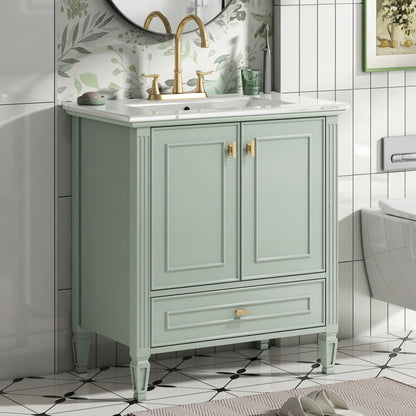 Freestanding Vanity With 1 Drawer &amp; 2 Soft Close Doors With Door Mounted Storage