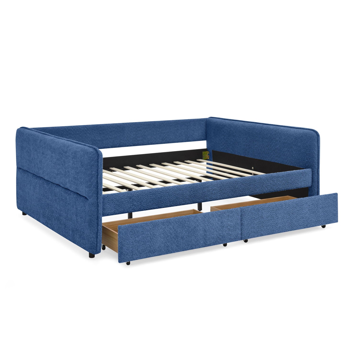 Upholstered Daybed &amp; 2 Drawers