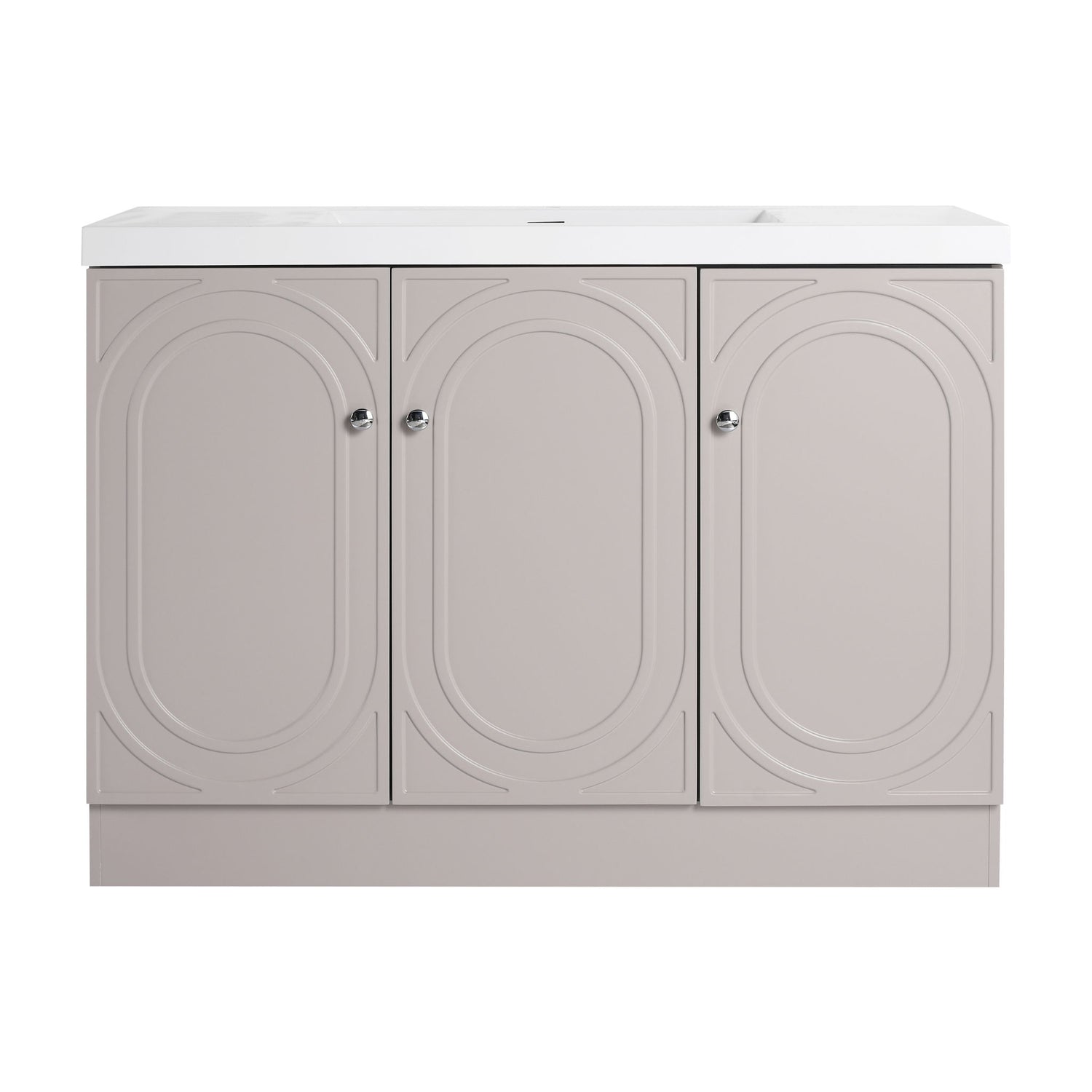 Contemporary Freestanding Bathroom Vanity With Resin Sink &amp; Soft-Close Cabinet Doors
