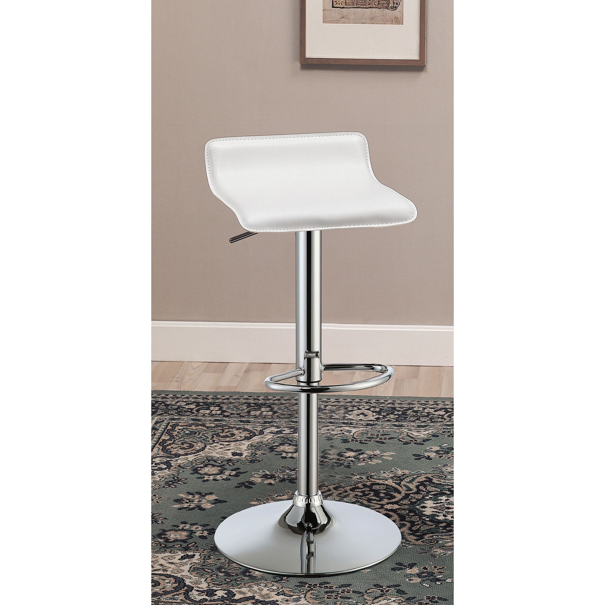 Bidwell - Adjustable Bar Stool (Set of 2) - White