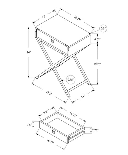 Accent Side Table, Storage Drawer, Stylish Design Contemporary &amp; Modern