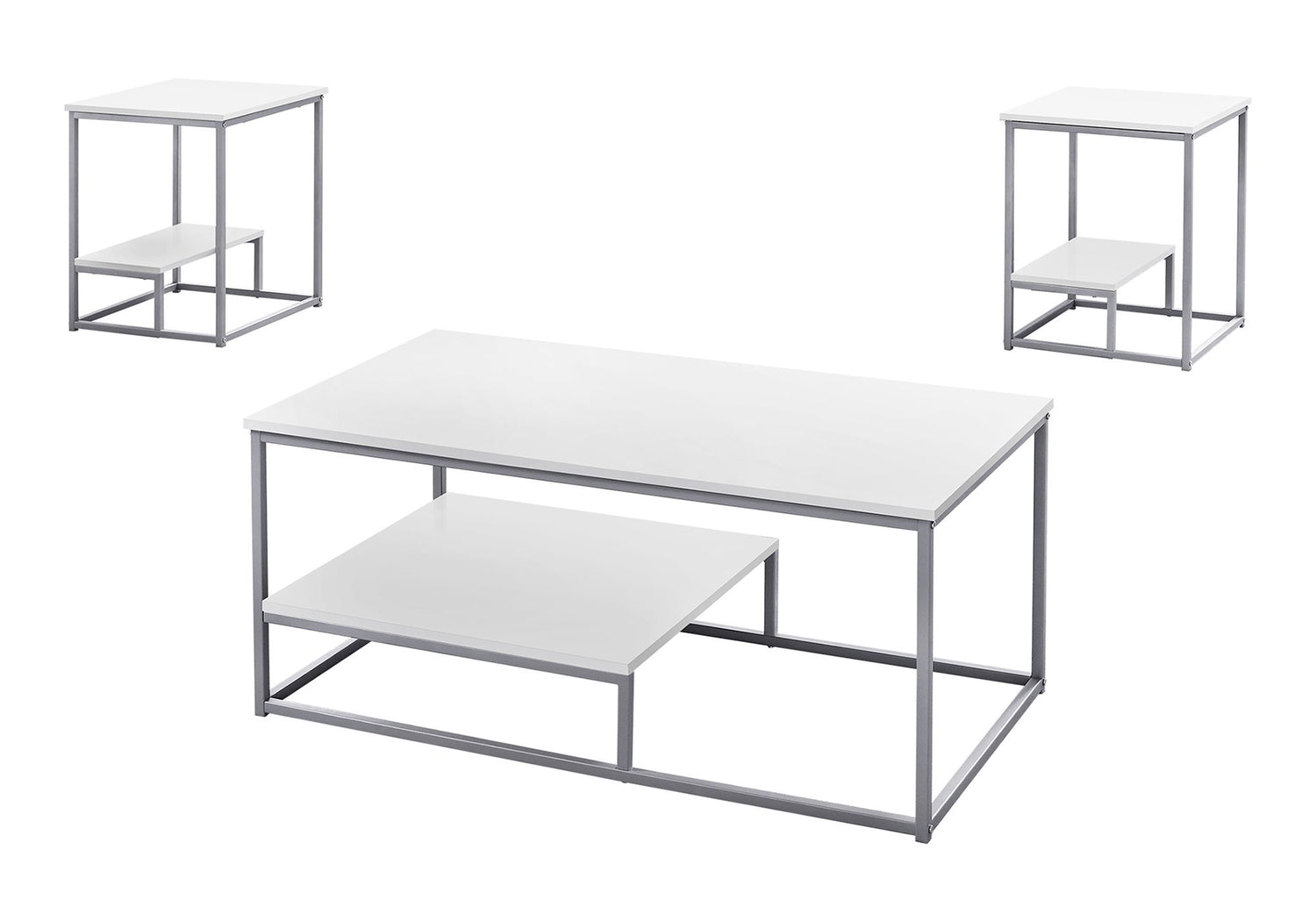 Table Set, Coffee, End, Side, Accent, Living Room, Contemporary &amp; Modern (Set of 3)