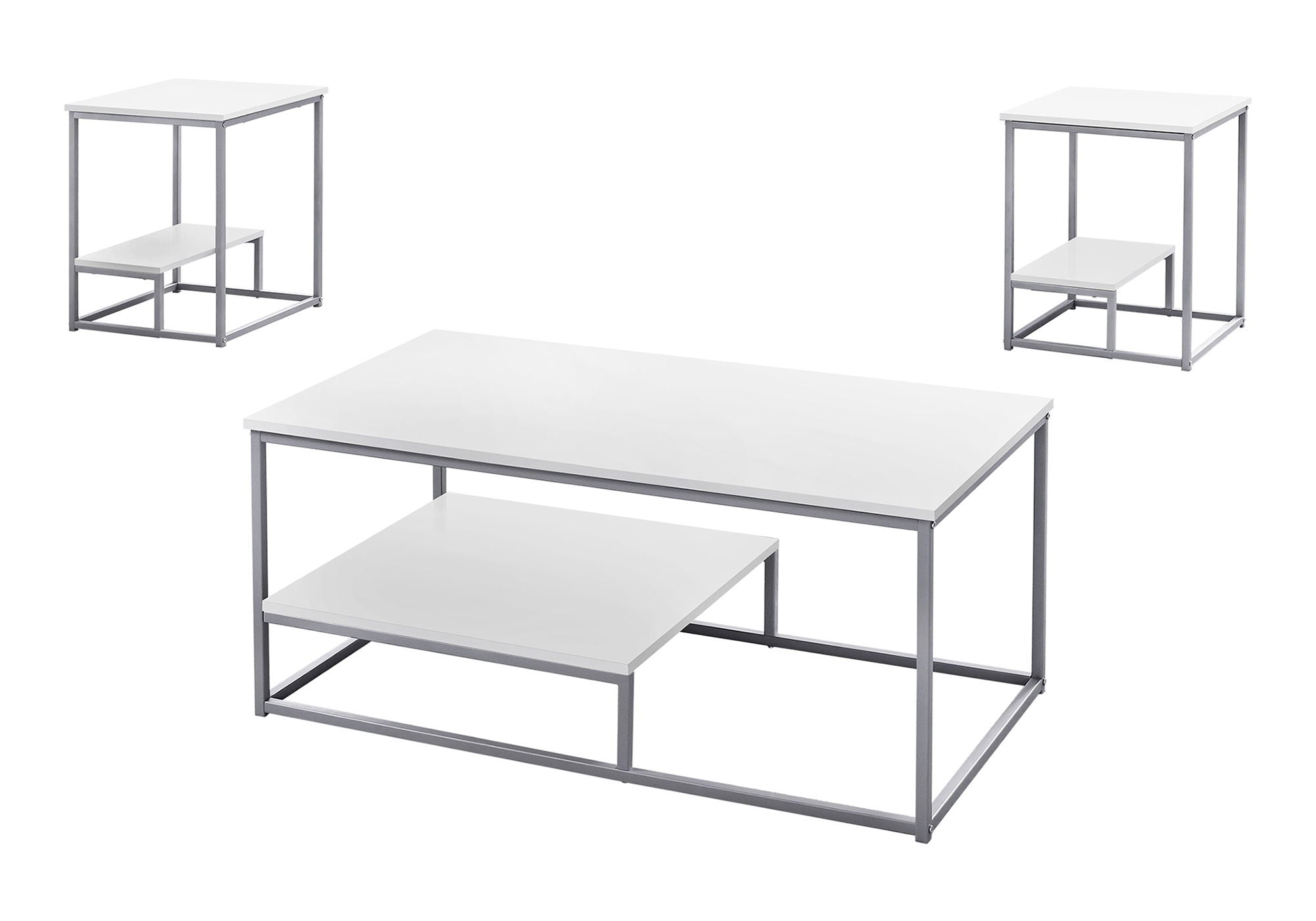 Table Set, Coffee, End, Side, Accent, Living Room, Contemporary &amp; Modern (Set of 3)