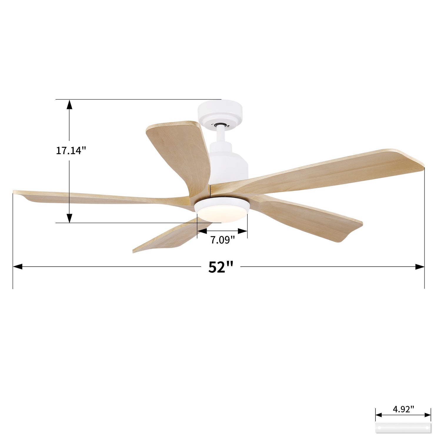 American Farmhouse Ceiling Fan With Light Quiet DC Motor