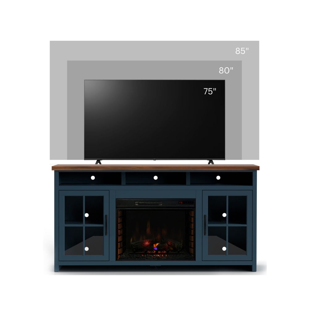Nantucket - 74&quot; Fireplace TV Stand Console