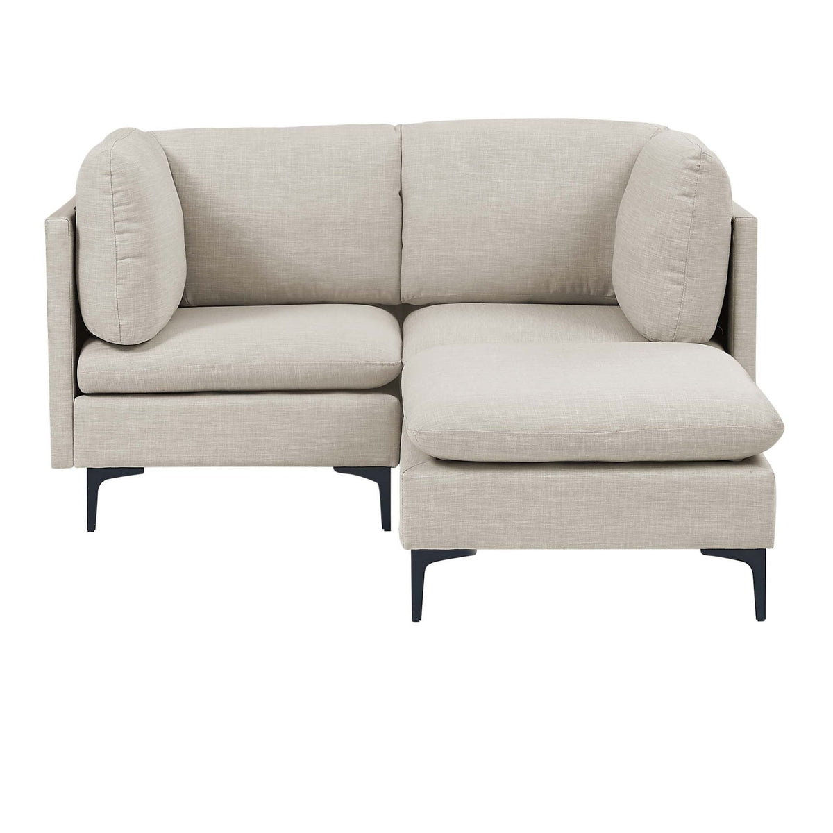 Upholstered Modular Sectional &amp; Tall Legs