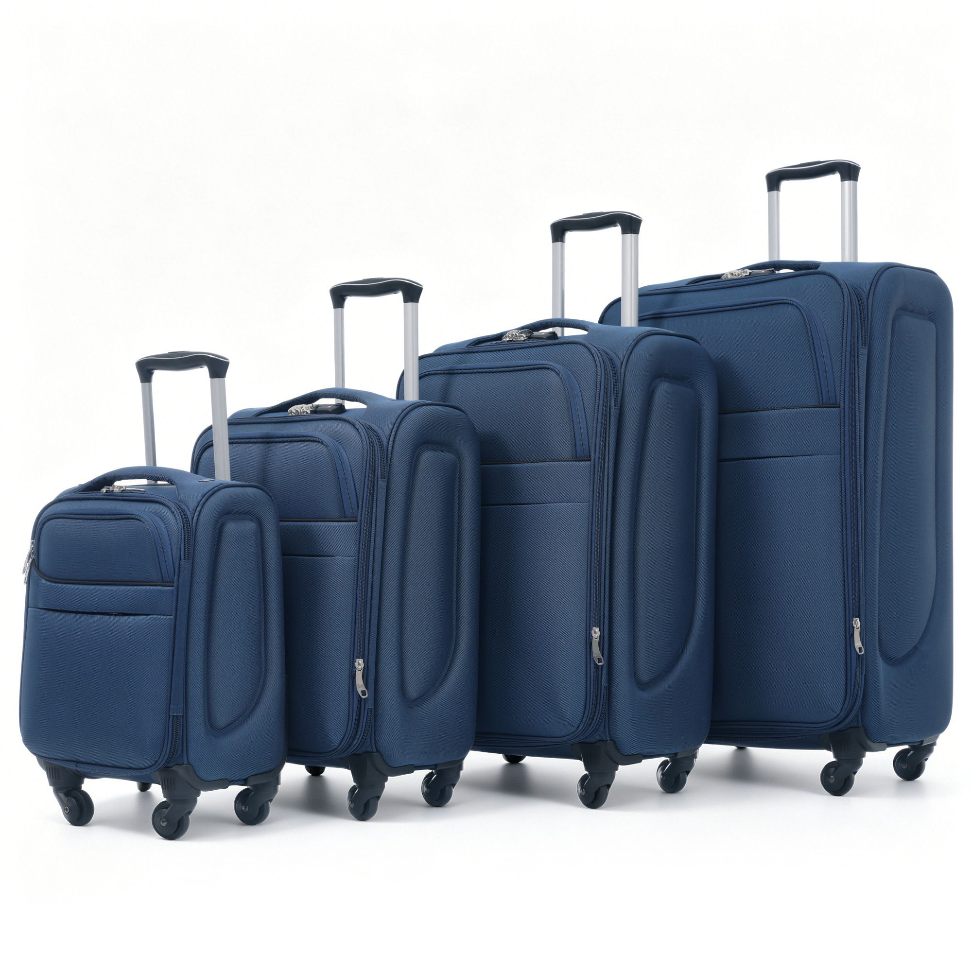 Softside Luggage 4 Piece Set With Expandable Spinner Wheels
