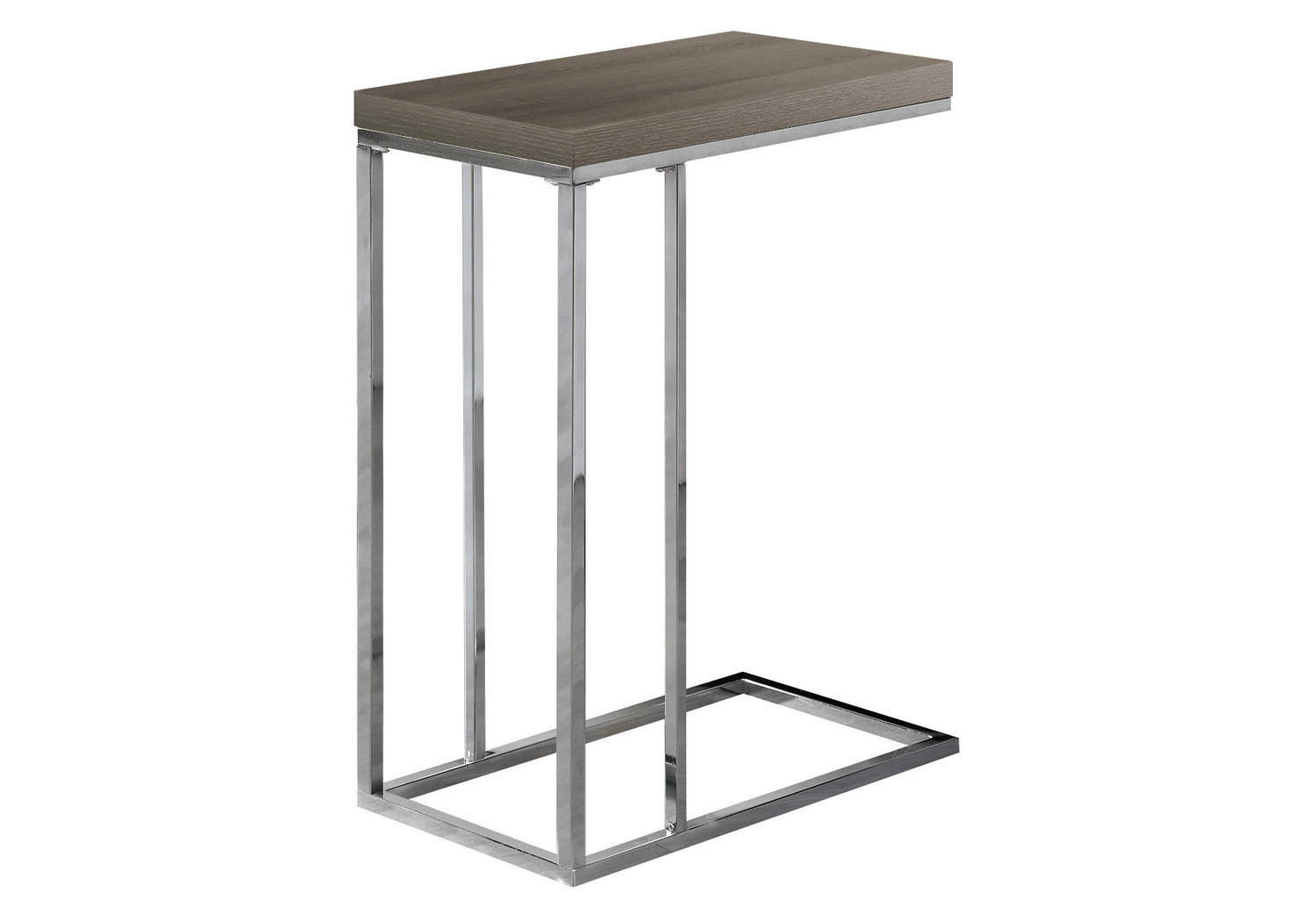 Accent Table, C - Shaped, Tempered Glass, Stylish Design Contemporary &amp; Modern
