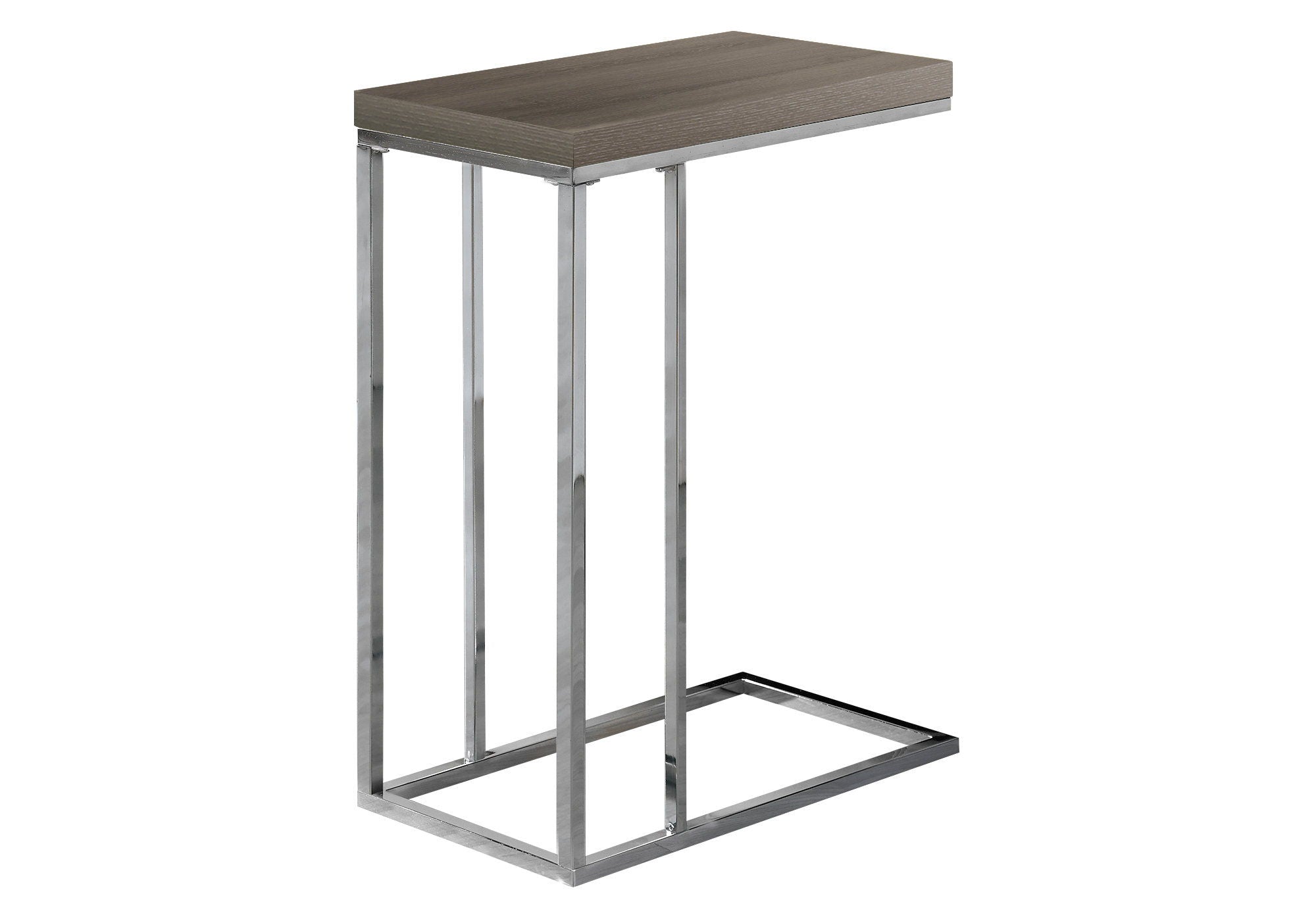 Accent Table, C - Shaped, Tempered Glass, Stylish Design Contemporary &amp; Modern