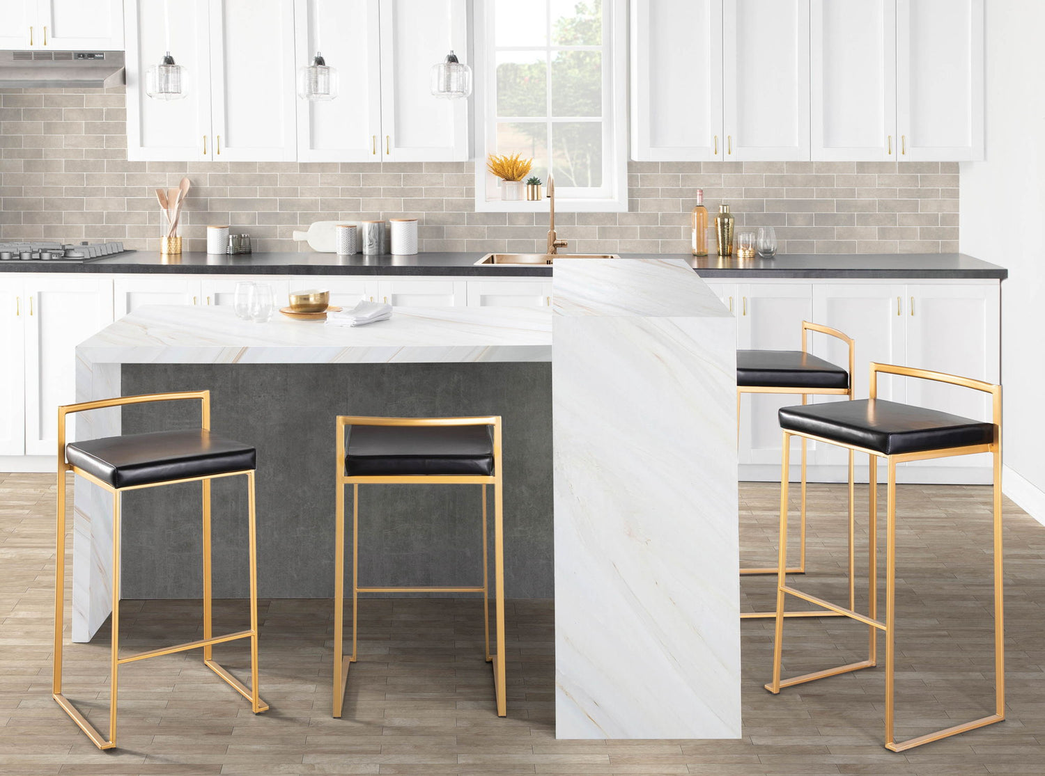 Fuji - Contemporary / Glam &amp; Quality Construction Barstool