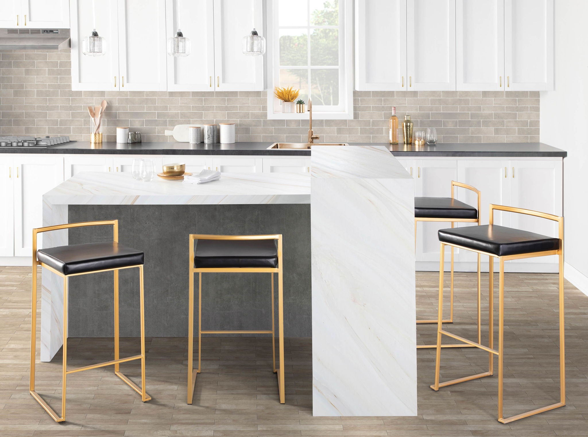 Fuji - Contemporary / Glam &amp; Quality Construction Barstool