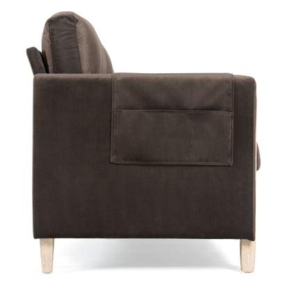 Comfortable Solid Wood Three-Seater Sofa, Soft Cushions, Durable And Long-Lasting, 79.5&quot; Sofa Couch For Living Room
