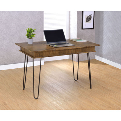 Writing Desk With 4 Hidden Storages - Brown