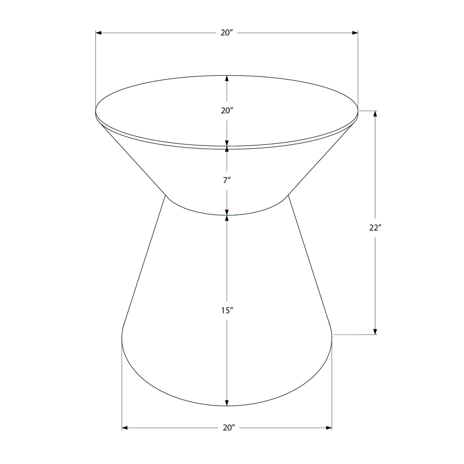Drum Accent Side Table, Contemporary &amp; Modern Elegant Design
