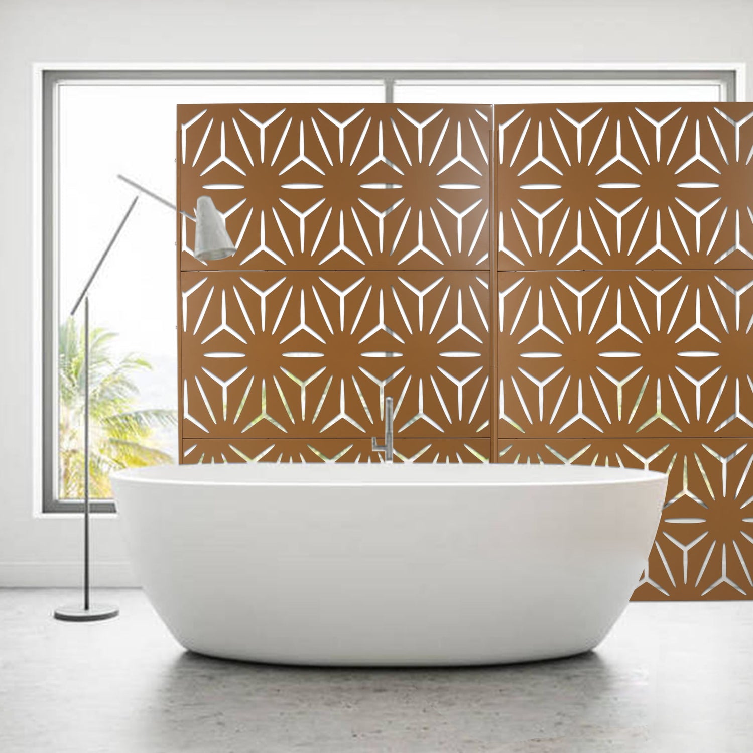 Outdoor &amp; Indoor Metal Privacy Screen, Freestanding Decorative Panels