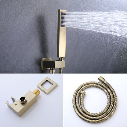 12&quot; Ceiling Mount Shower System With Rain Mixer And Handheld Shower