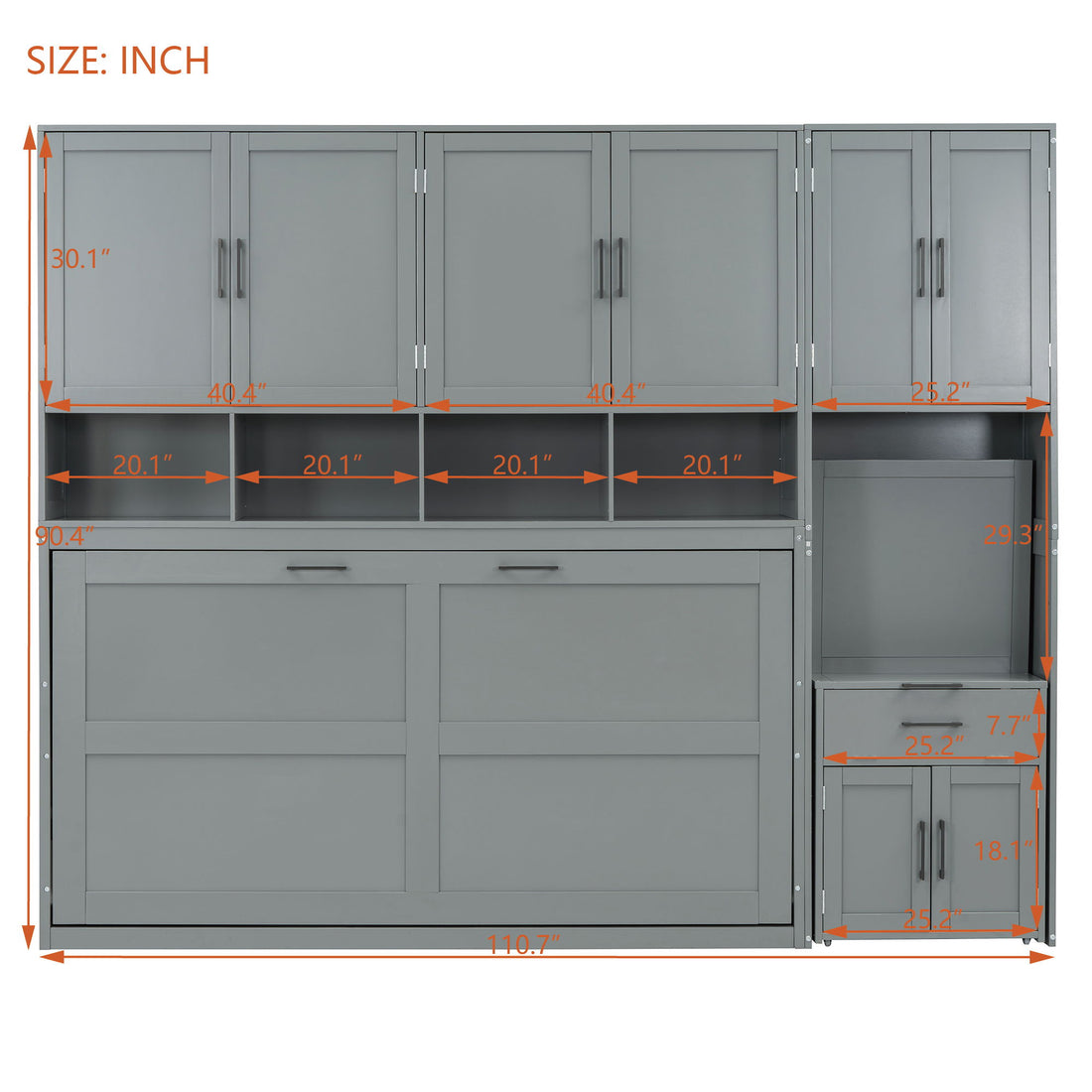 Murphy Wall Bed With Closet, Drawers &amp; Desk