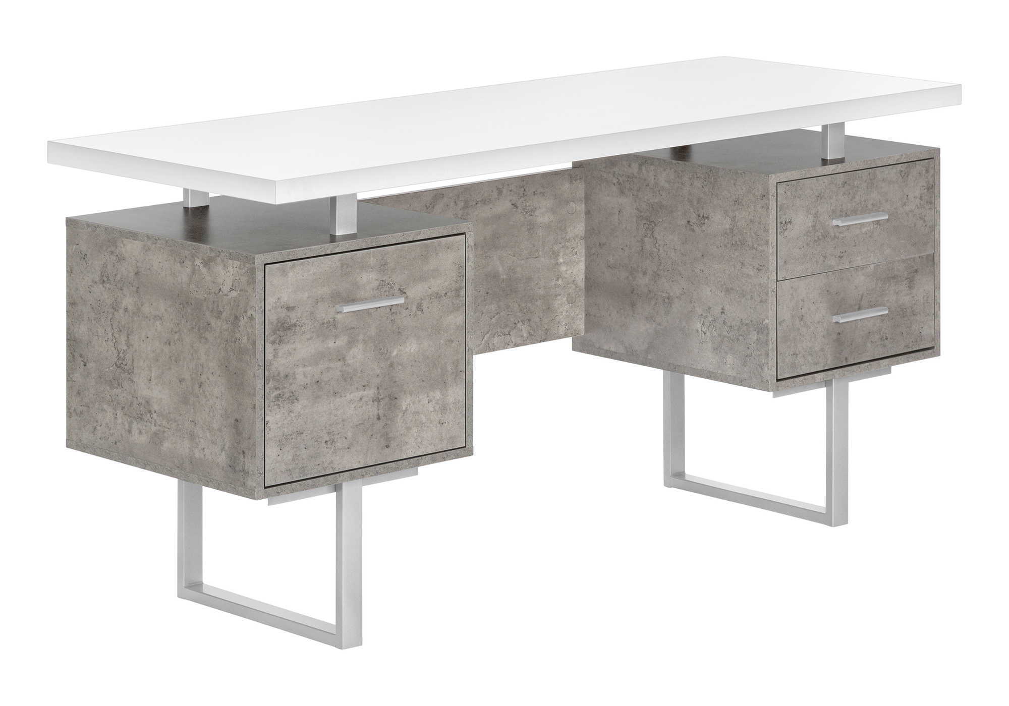 Computer Desk For Home Office, Laptop, Left, Right Set - Up, Storage Drawers, Contemporary &amp; Modern