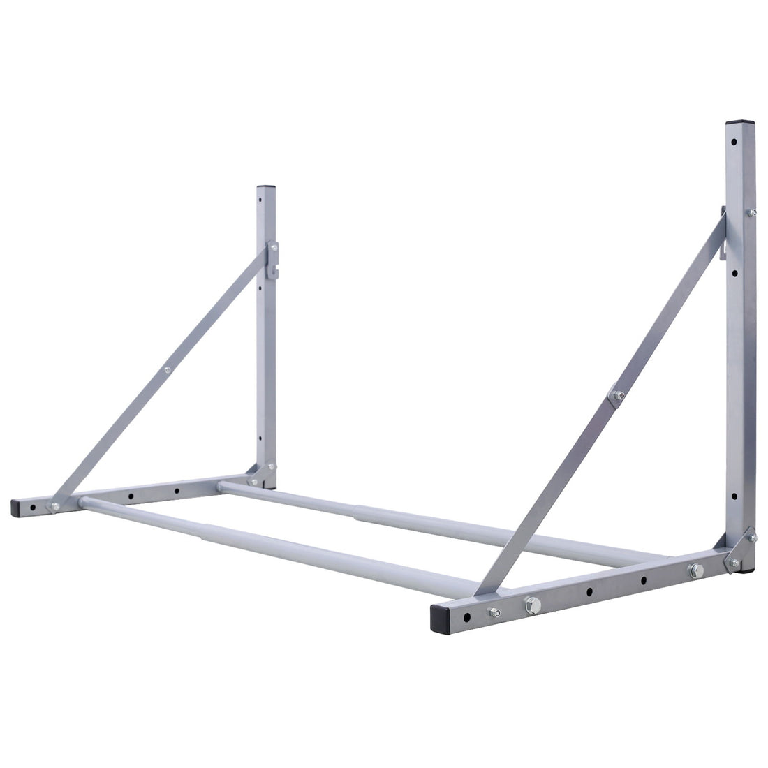 Wall-Mounted Folding Tire Storage, 30.5 To 50.5&quot; Wide, Supports 300 Pounds - Silver