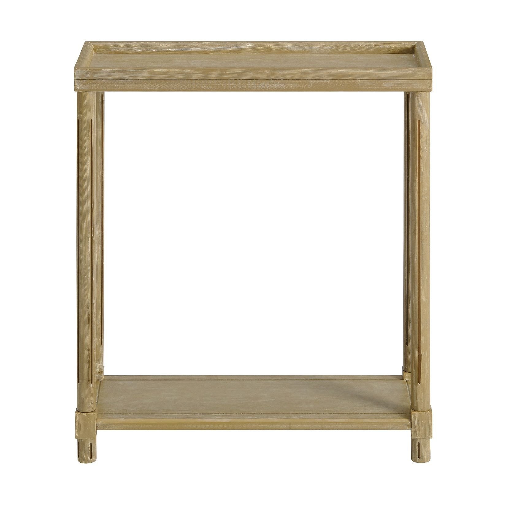 Narrow Side End Tables With Shelf (Set of 2)