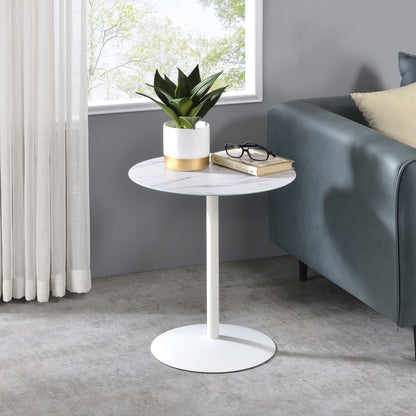 Circa - 17.5&quot; End Table With Marble Textured Top