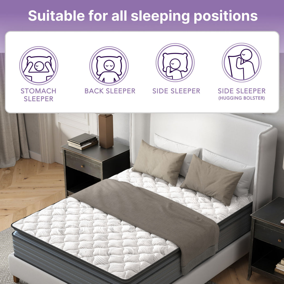 Isabella - 14&quot; Hybrid Pillow Top Mattress