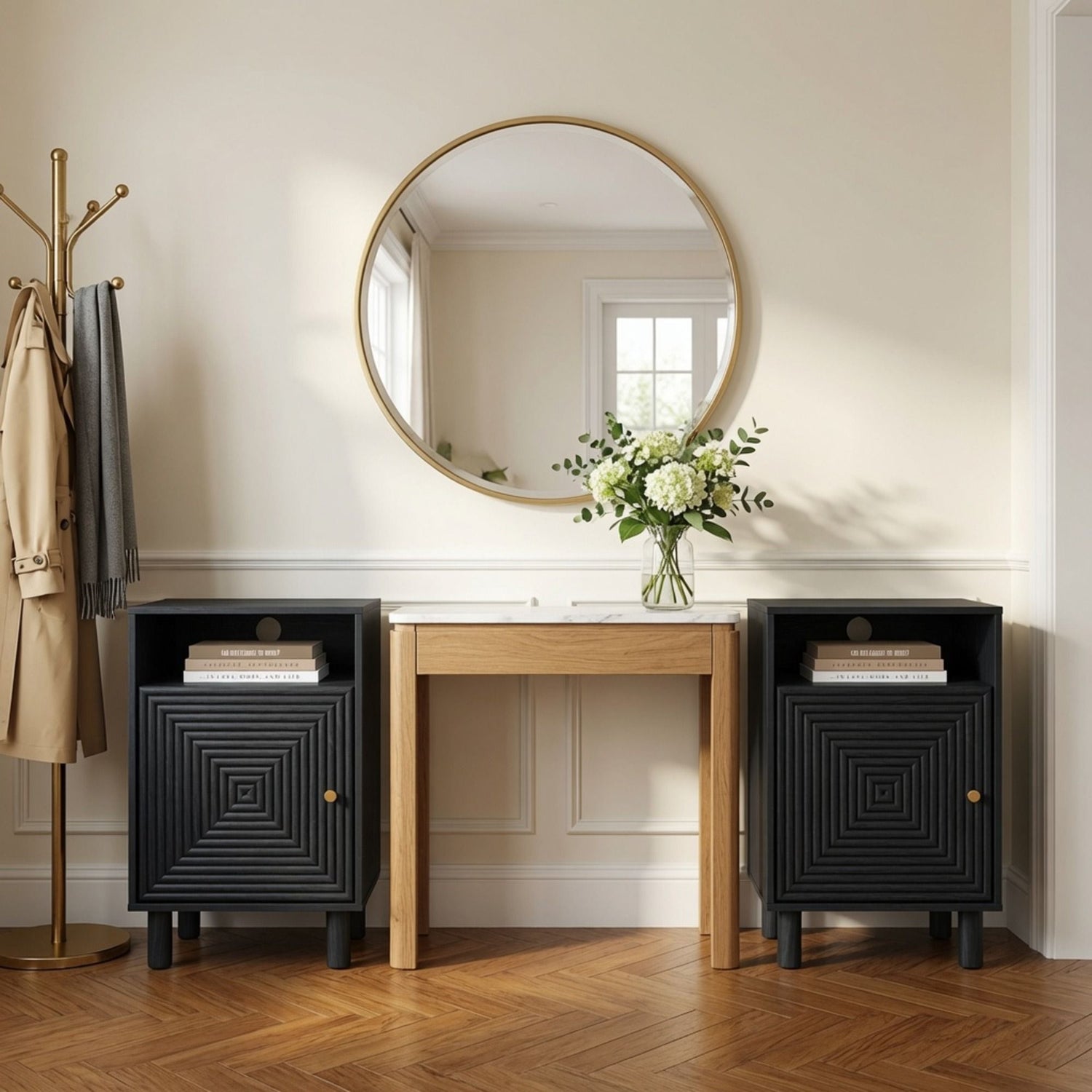 Nightstand With Charging Station &amp; Storage