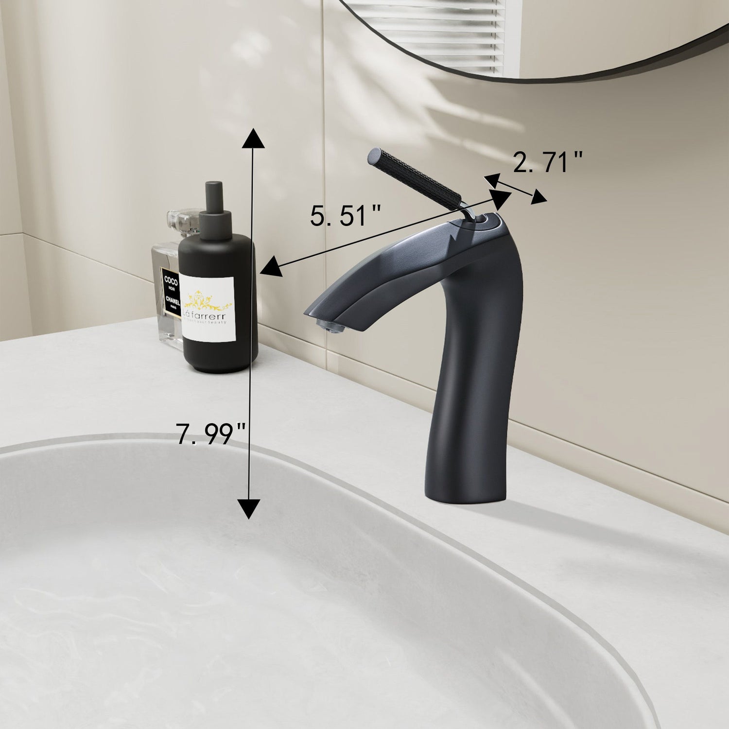 Contemporary Single Handle Lavatory Basin Sink Faucet Brass
