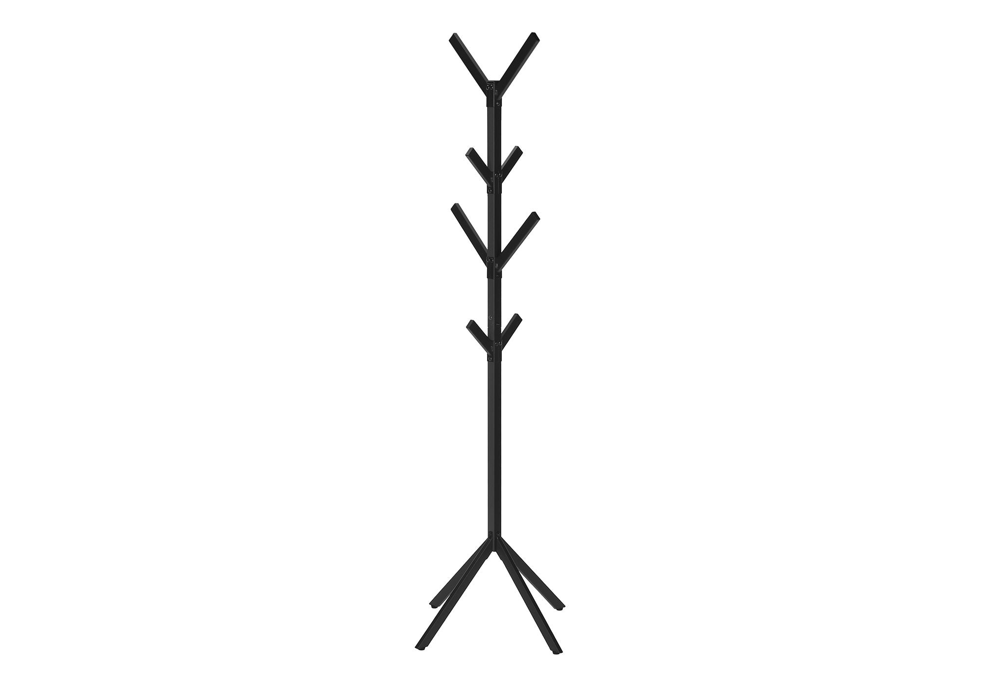 Coat Rack, Hall Tree, Free Standing, 8 Hooks, Entryway, Contemporary &amp; Modern