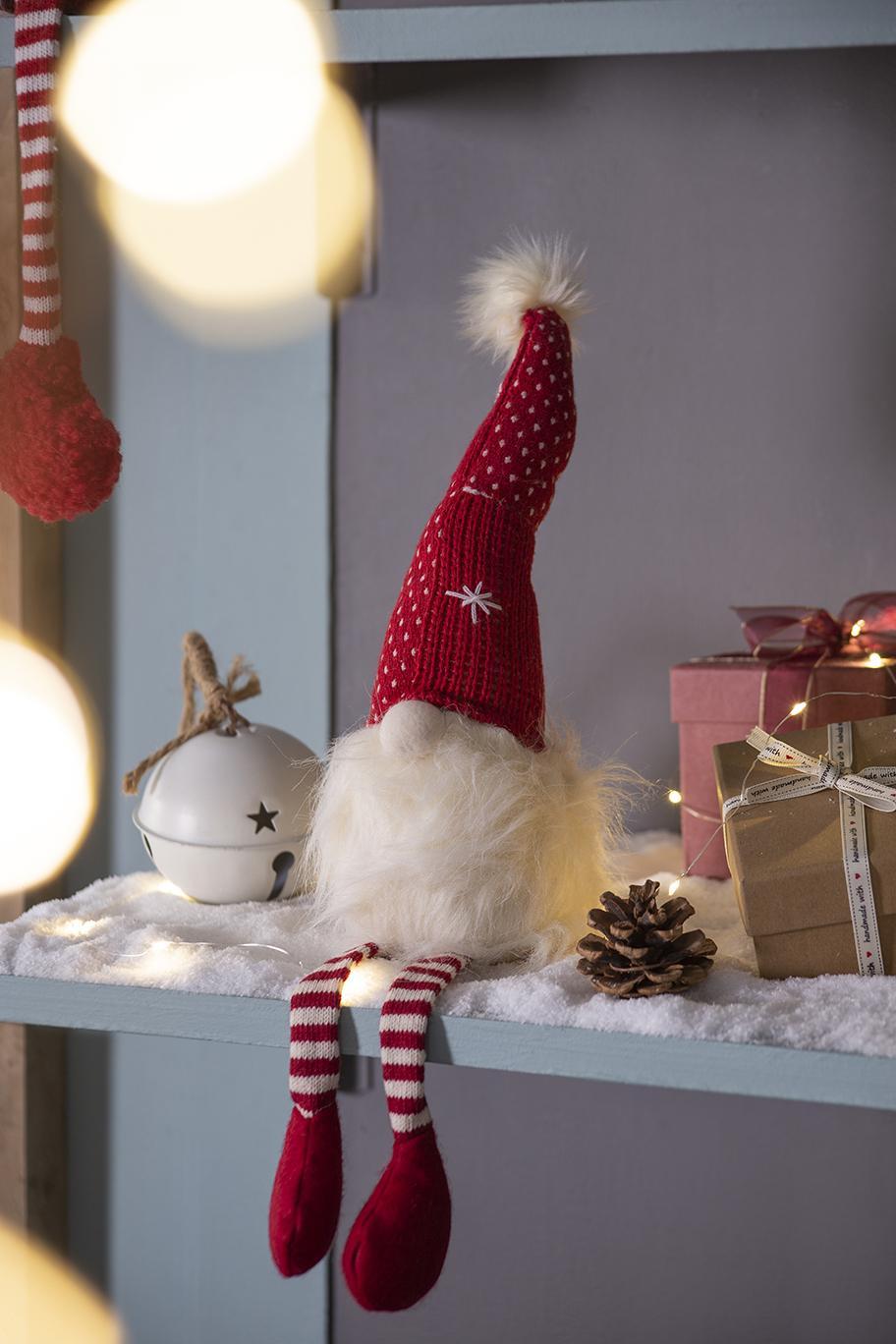 Christmas Gnomes Decorations, Christmas Table Home Ornaments For Holiday Party Gifts (Set of 2) - White / Red