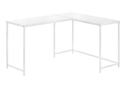 Computer Desk, Home Office, Corner, L Shape, Laptop, Marble Look Contemporary &amp; Modern