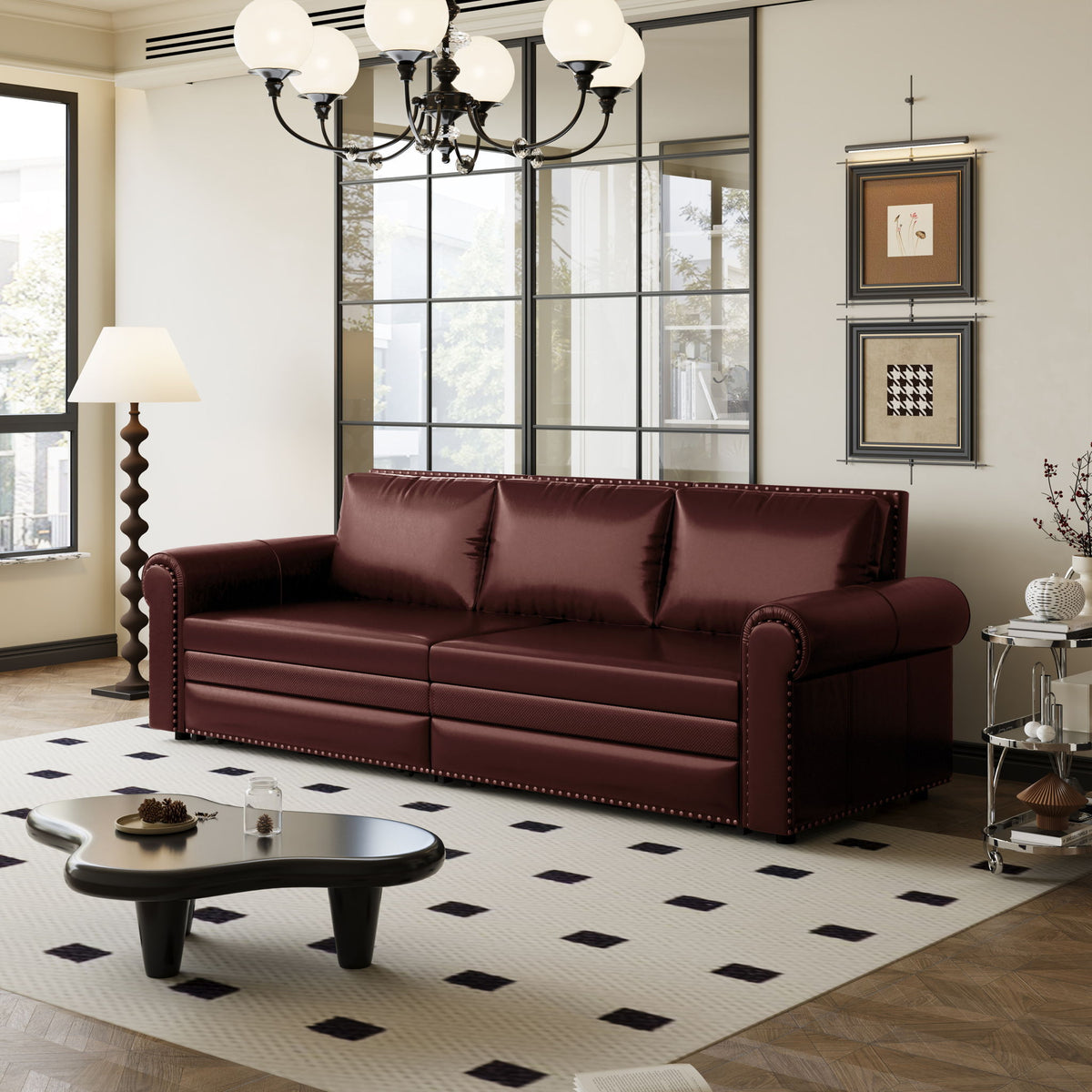 Chesterfield Sofa &amp; Pull Out Bed