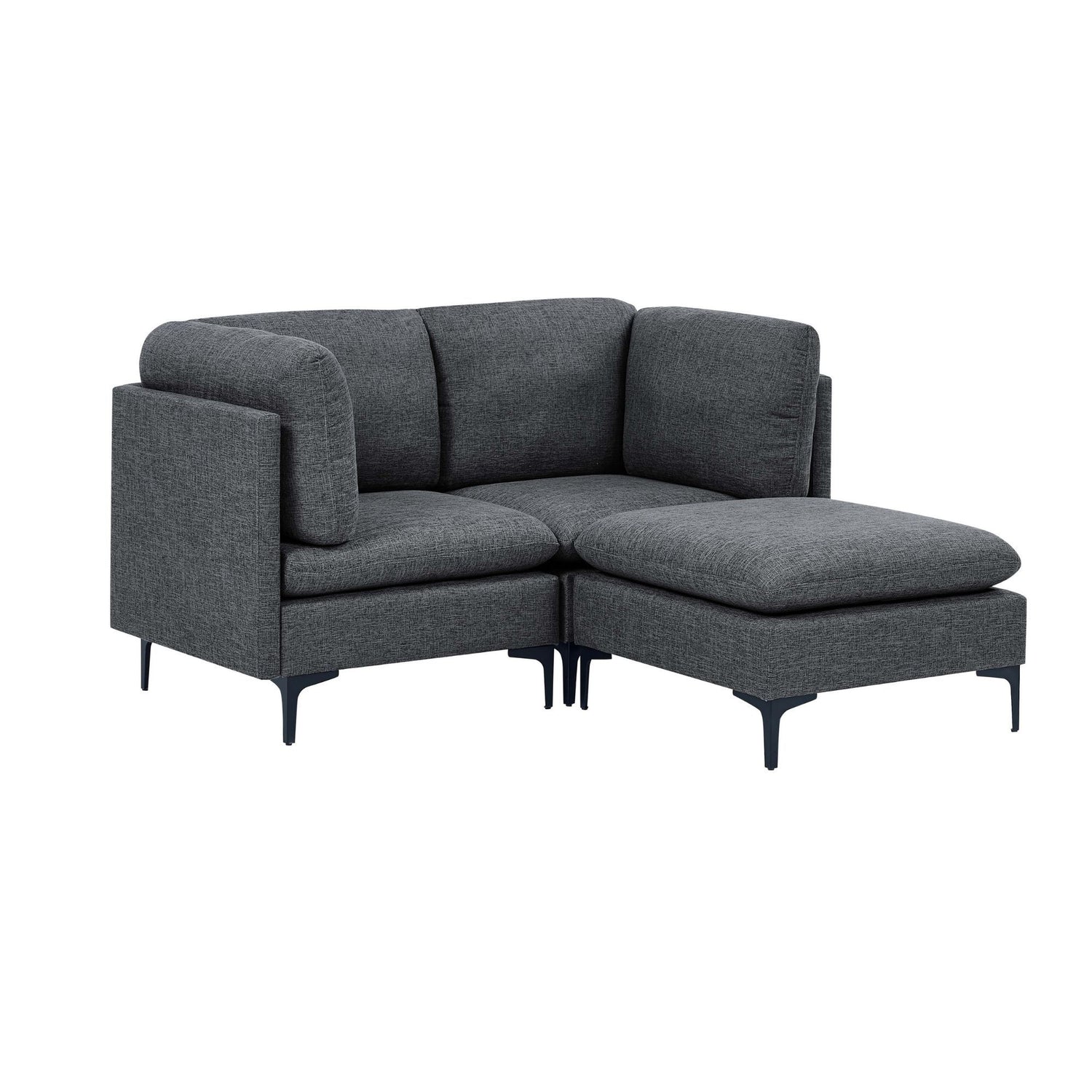 Upholstered Modular Sectional &amp; Tall Legs