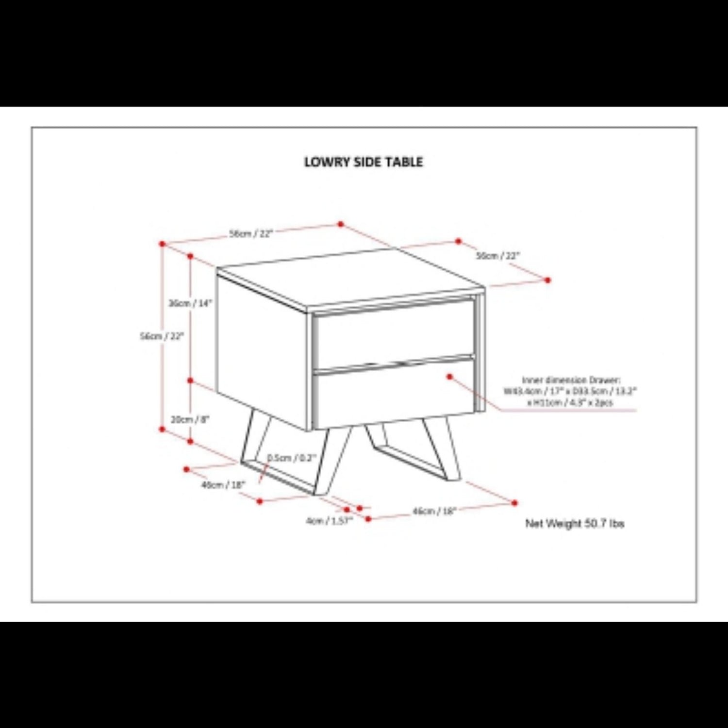 Lowry - Side Table - Natural