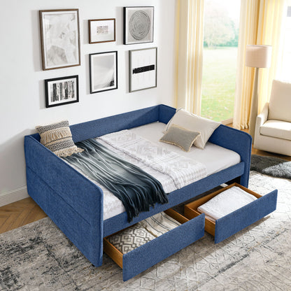Upholstered Daybed &amp; 2 Drawers