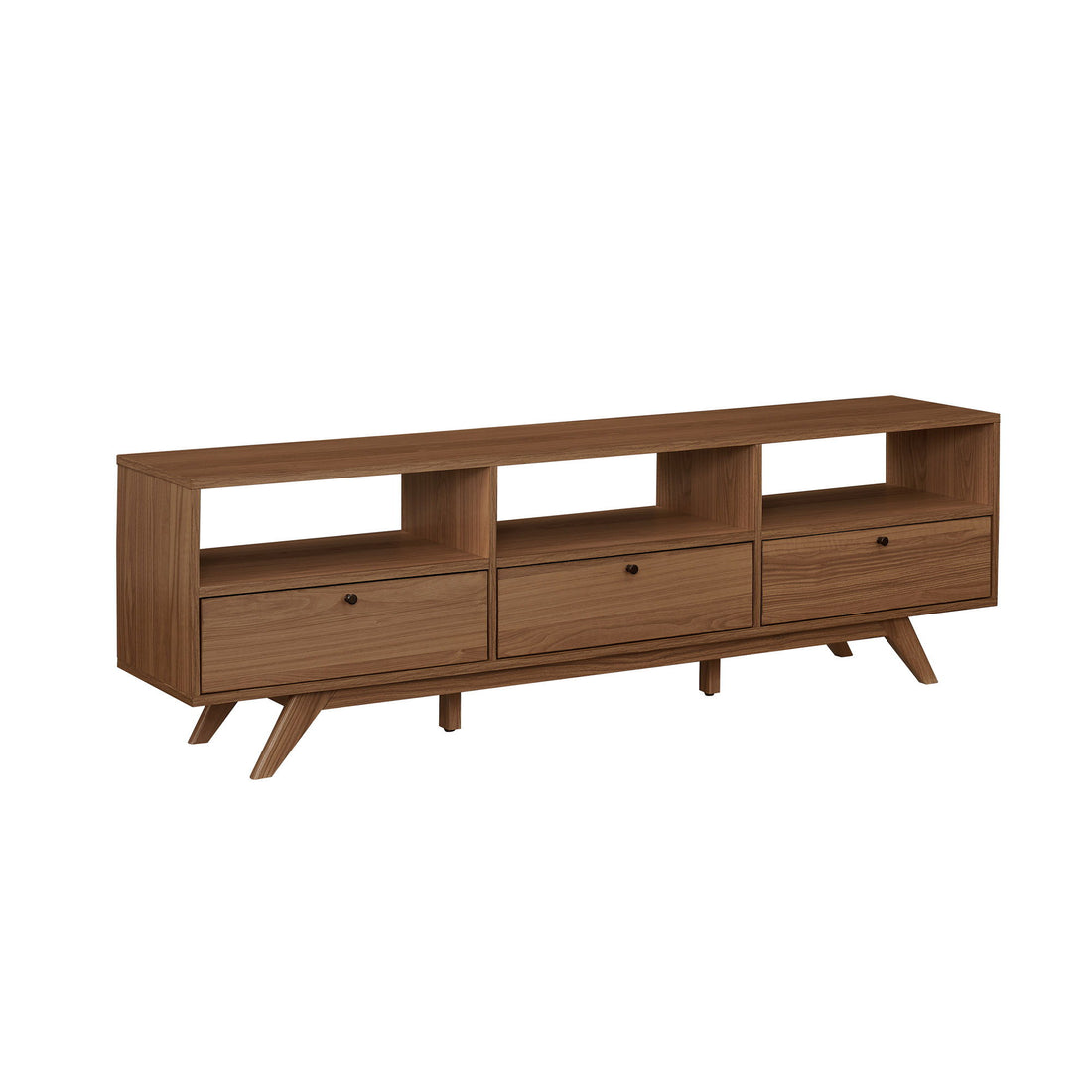 Modern Scandi 3 Door Low Profile TV Stand For TVs Up To 80&quot;