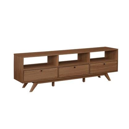 Modern Scandi 3 Door Low Profile TV Stand For TVs Up To 80&quot;